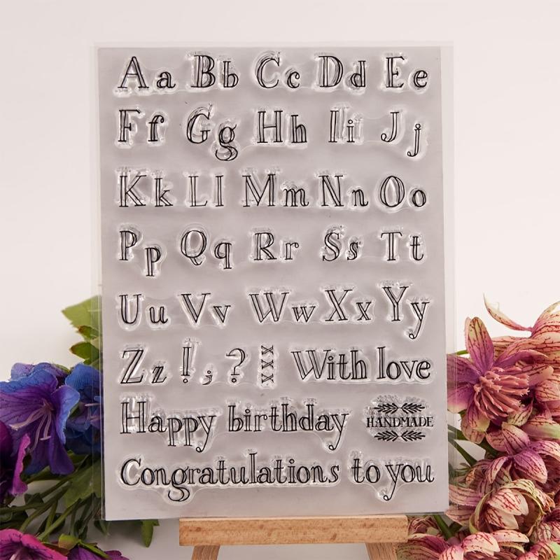 Alphabet Clear Stamps Capital & Lowercase for Card Making Scrapbooking