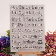 Alphabet Clear Stamps Capital & Lowercase for Card Making Scrapbooking
