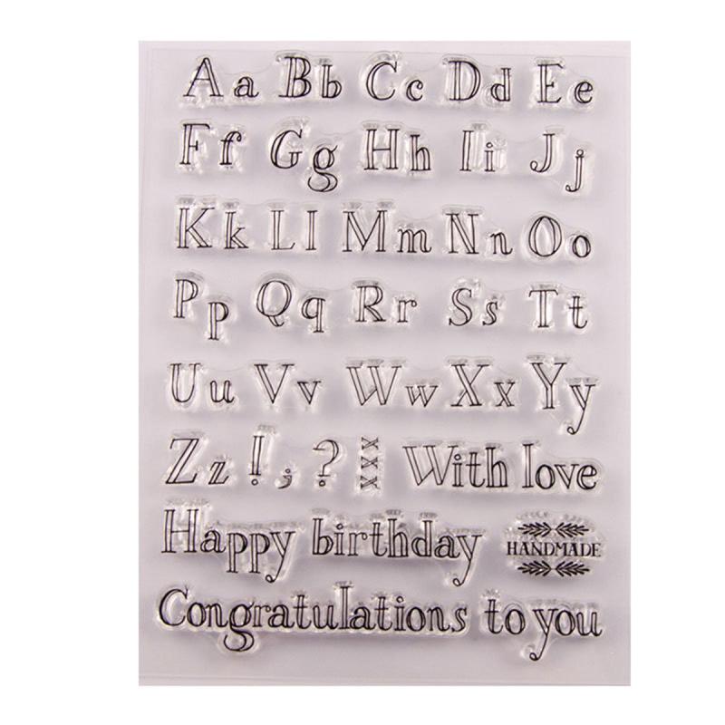 Alphabet Clear Stamps Capital & Lowercase for Card Making Scrapbooking