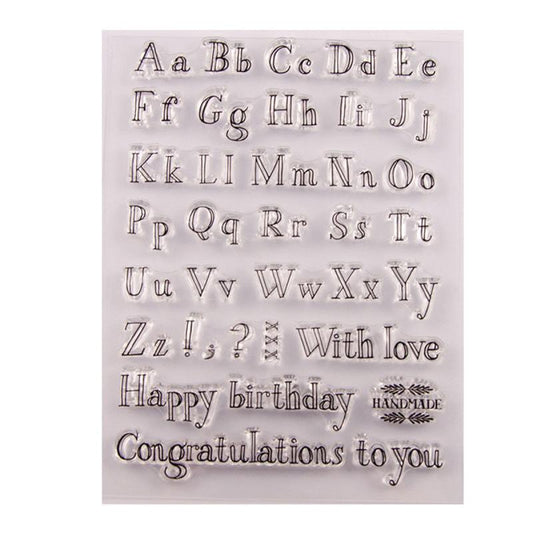 Alphabet Clear Stamps Capital & Lowercase for Card Making Scrapbooking