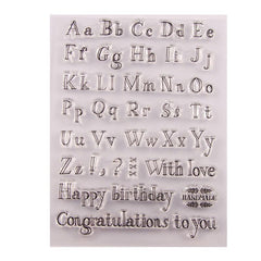 Alphabet Clear Stamps Capital & Lowercase for Card Making Scrapbooking