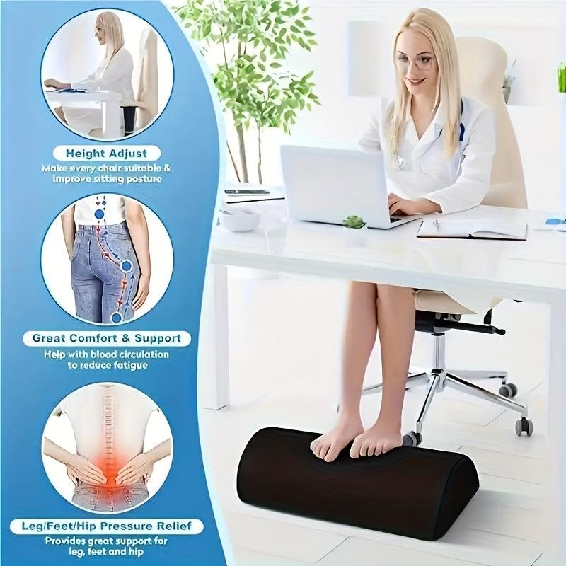 Ergonomic Office Desk Foot Rest with Washable Cover