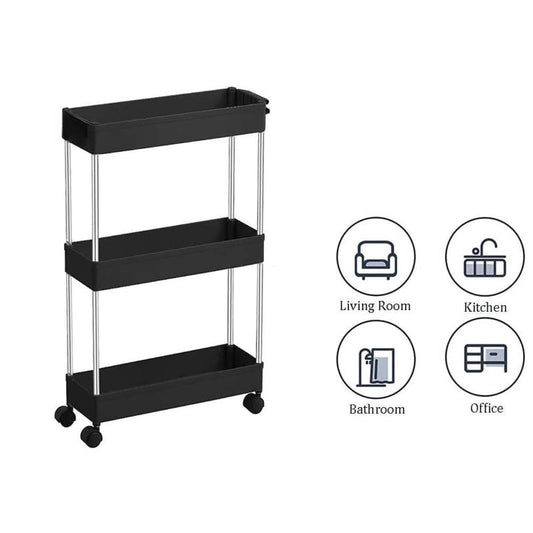 3-Layer Thickened Storage Rack with Hooks