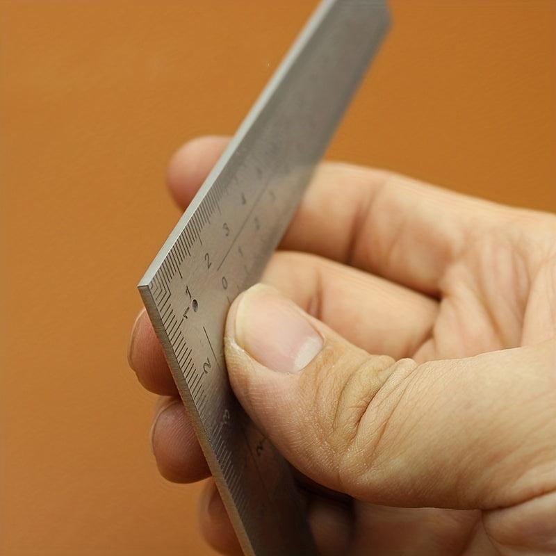Mini Square Stainless Steel L-Shaped Ruler for Leather