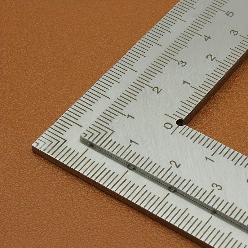 Mini Square Stainless Steel L-Shaped Ruler for Leather
