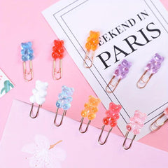 Bear Paper Clip Set Creative Cartoon Bookmark