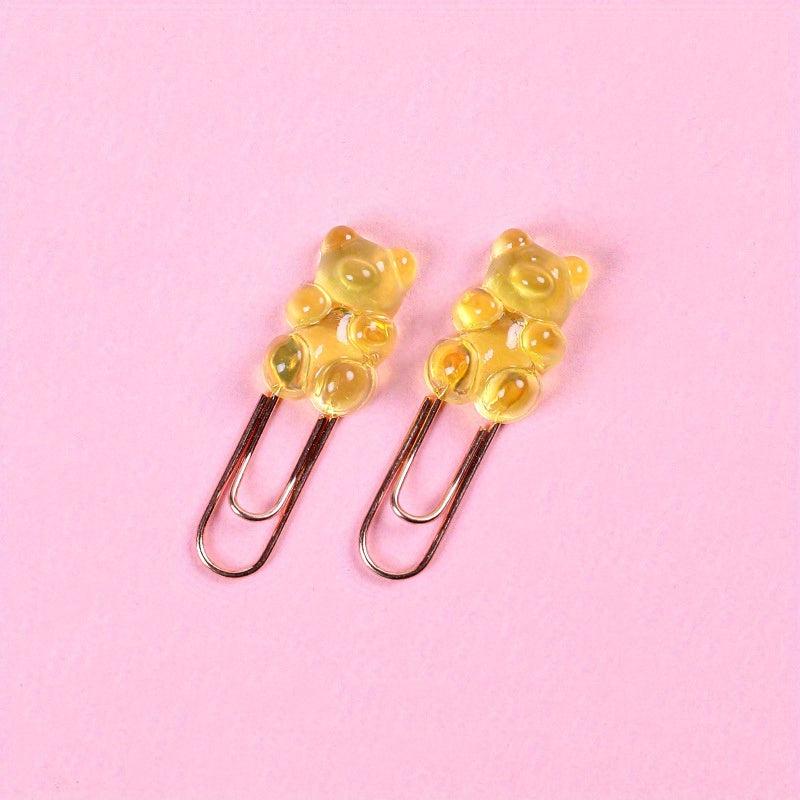Bear Paper Clip Set Creative Cartoon Bookmark