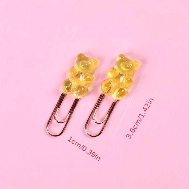 Bear Paper Clip Set Creative Cartoon Bookmark