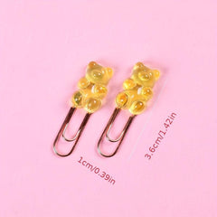 Bear Paper Clip Set Creative Cartoon Bookmark
