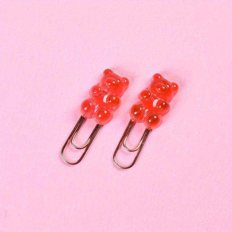 Bear Paper Clip Set Creative Cartoon Bookmark