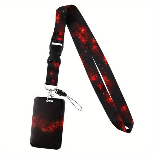ID Card Holder & Lanyard Set - Holds ID Card, Business Cards, Cash, Keys