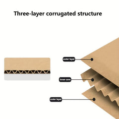 10pcs Transport Box 22x14x5 cm Brown Corrugated Cardboard Mailbox