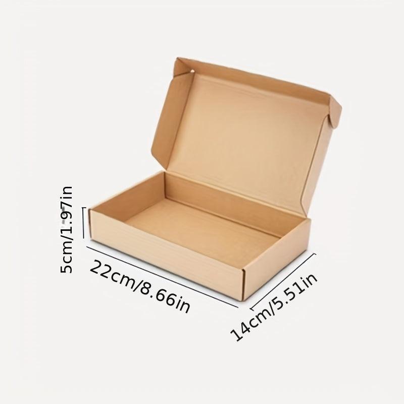 10pcs Transport Box 22x14x5 cm Brown Corrugated Cardboard Mailbox
