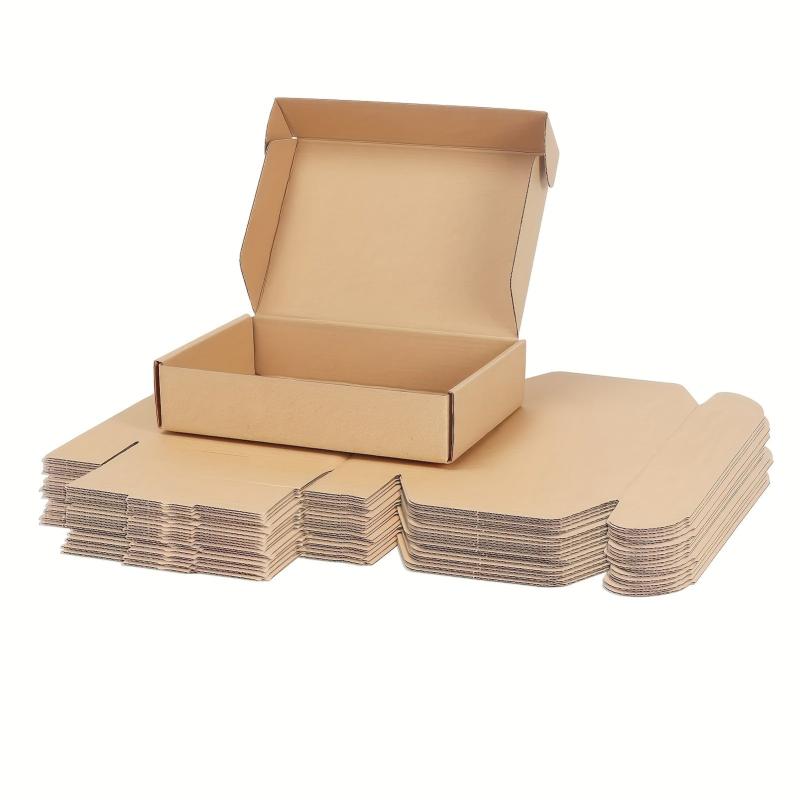 10pcs Transport Box 22x14x5 cm Brown Corrugated Cardboard Mailbox