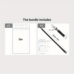 PVC Waterproof Chest Card Sleeve ID Card With Lanyard