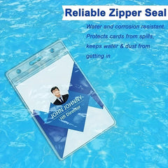 PVC Waterproof Chest Card Sleeve ID Card With Lanyard