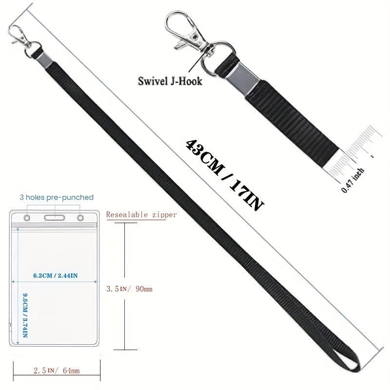 PVC Waterproof Chest Card Sleeve ID Card With Lanyard