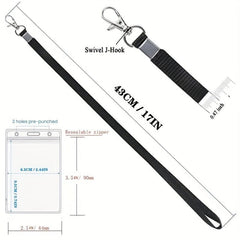 PVC Waterproof Chest Card Sleeve ID Card With Lanyard