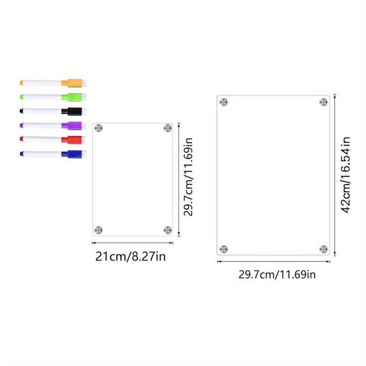 Acrylic Magnetic Dry Erase Board Calendar For Fridge 40x30