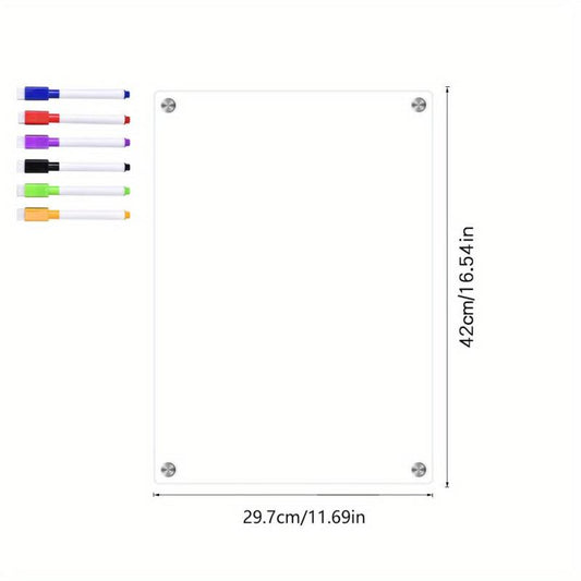 Acrylic Magnetic Dry Erase Board Calendar For Fridge 40x30
