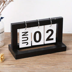 Wooden Page Turning Calendar for Stylish Desk