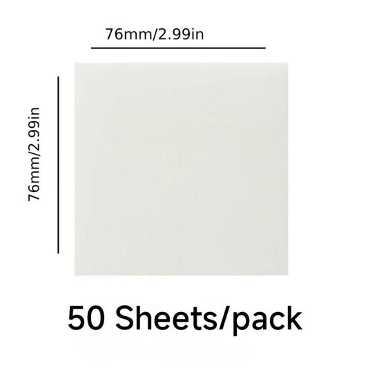 50 Sheets Transparent Sticky Notes Scrapes Stickers Note Pads Clear Notepad