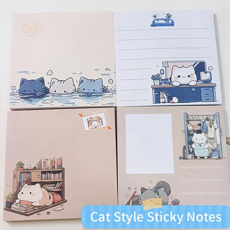 50sheets Comic Cat Sticky Notes Cartoon Sticky Notes Paper Students Like Good