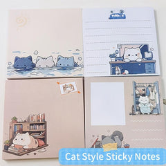 50sheets Comic Cat Sticky Notes Cartoon Sticky Notes Paper Students Like Good