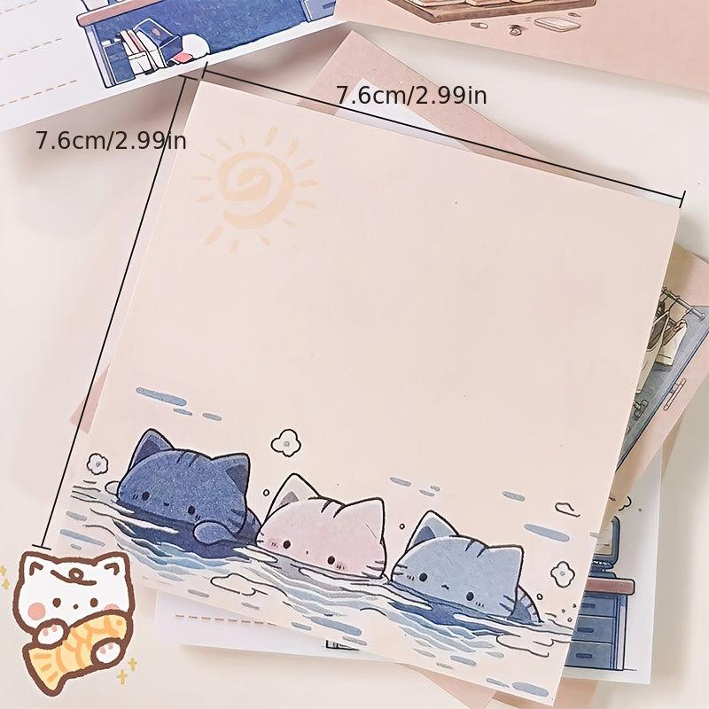 50sheets Comic Cat Sticky Notes Cartoon Sticky Notes Paper Students Like Good