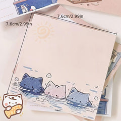 50sheets Comic Cat Sticky Notes Cartoon Sticky Notes Paper Students Like Good