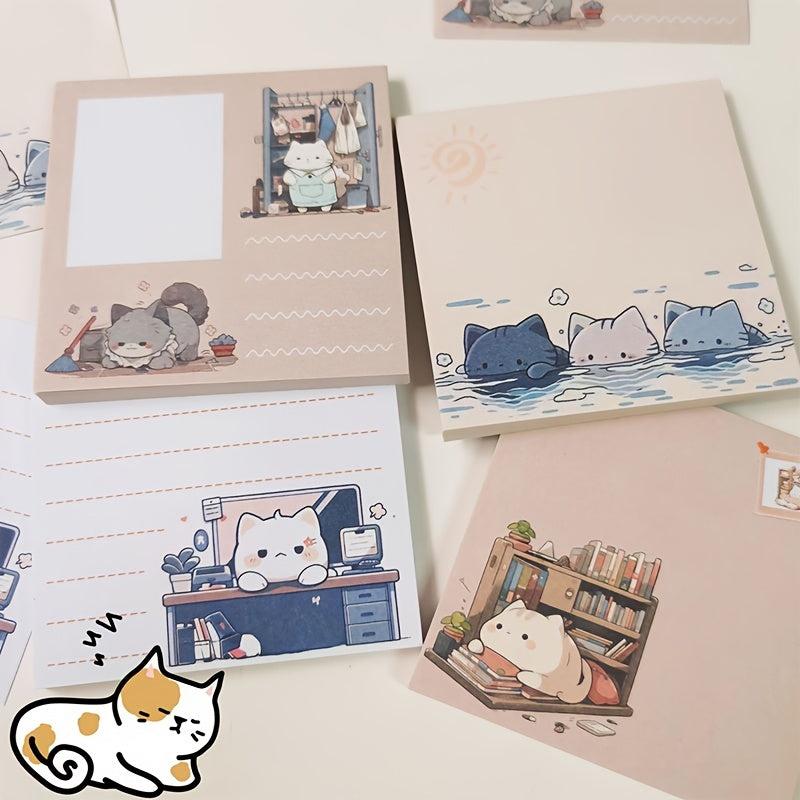 50sheets Comic Cat Sticky Notes Cartoon Sticky Notes Paper Students Like Good