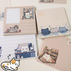 50sheets Comic Cat Sticky Notes Cartoon Sticky Notes Paper Students Like Good