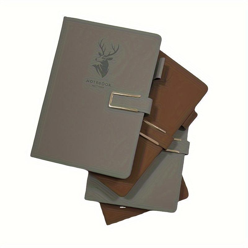 360 Pages Leather A5 Notebook with Buckle for Home Office Study