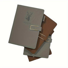 360 Pages Leather A5 Notebook with Buckle for Home Office Study