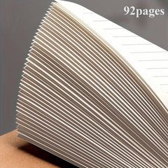 92 Page A4 Leather Notebook Thick Retro College Classroom Notebook