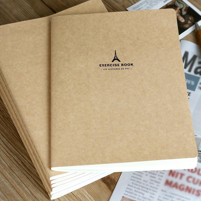 92 Page A4 Leather Notebook Thick Retro College Classroom Notebook