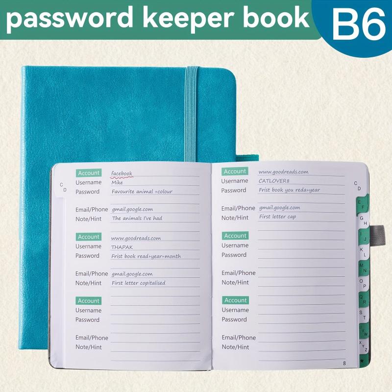 Password Book With Tabs Medium Size Password Keeper Book For Internet Website