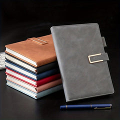 Vintage PU Leather Business Notebook A5 Portable Notepad
