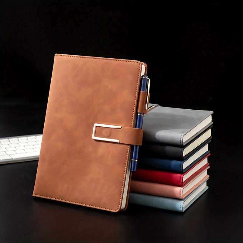 Vintage PU Leather Business Notebook A5 Portable Notepad