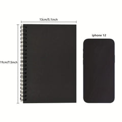 2 Pack Soft Cover Blank Spiral Notebooks 100 Pages 7.5x5.1 100GSM
