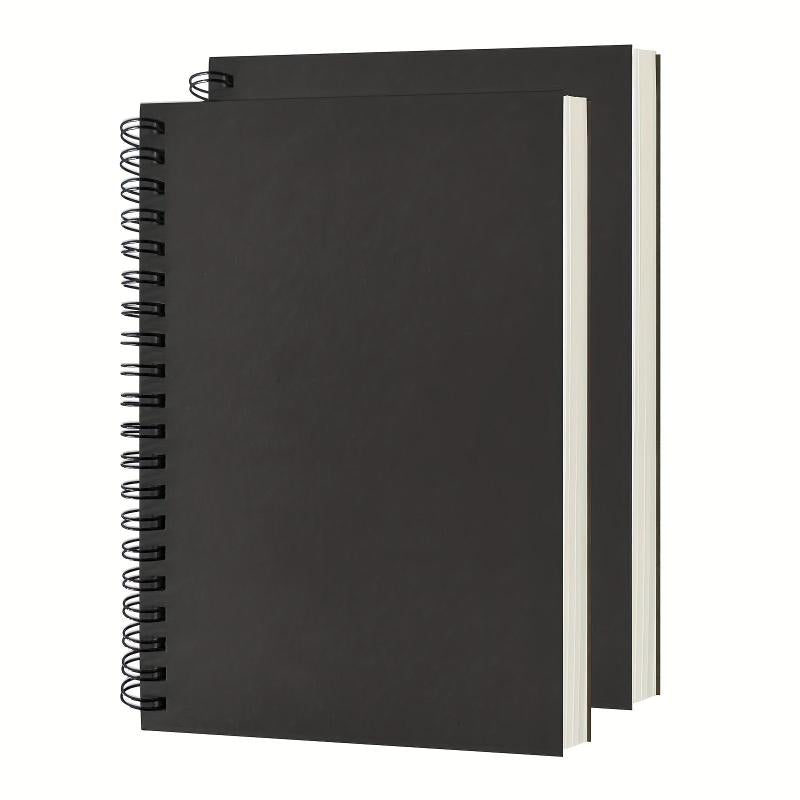 2 Pack Soft Cover Blank Spiral Notebooks 100 Pages 7.5x5.1 100GSM
