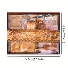 222pcs Vintage Scrapbook Paper Set DIY Journals & Bullet Journal Kit