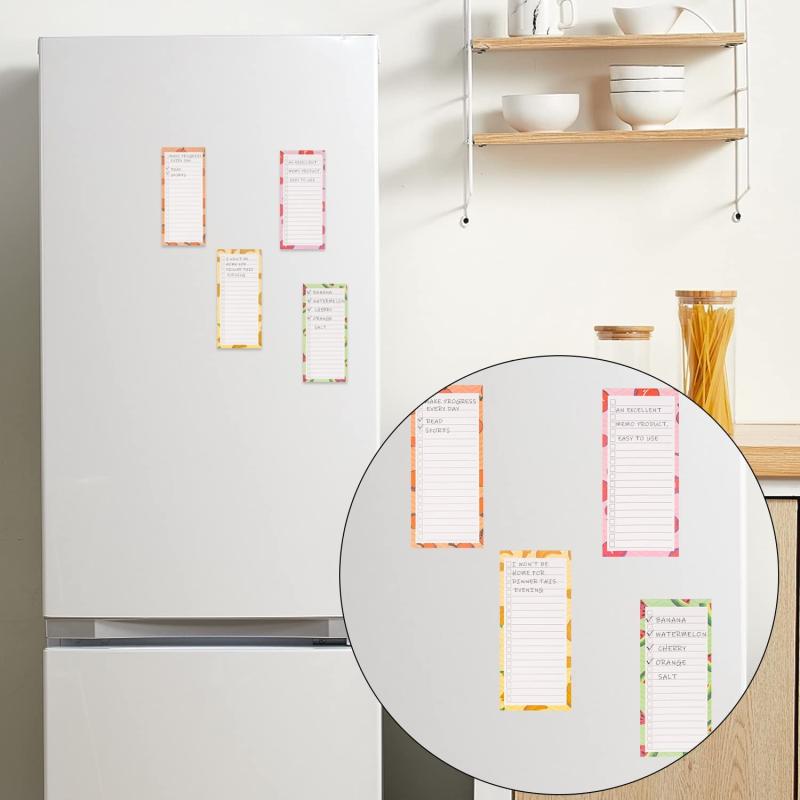 Magnetic Grocery List Pad For Fridge 50 Sheets Per Note Pad