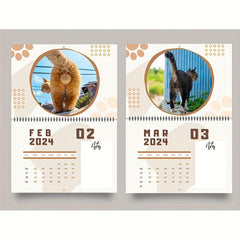 Cat & Dog Butt Calendar 2023 Monthly Wall Planner