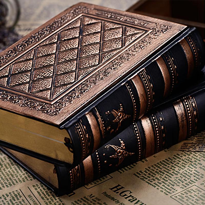 Vintage PU Leather Gospel Book Relief Bible Journal Antique Travel