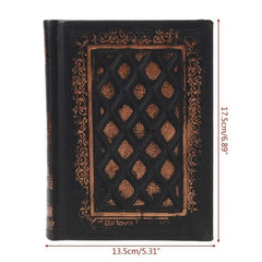 Vintage PU Leather Gospel Book Relief Bible Journal Antique Travel
