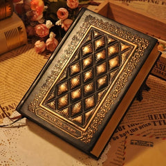 Vintage PU Leather Gospel Book Relief Bible Journal Antique Travel