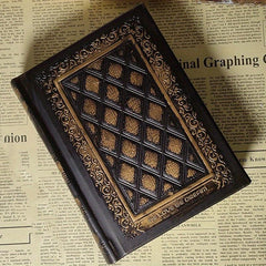 Vintage PU Leather Gospel Book Relief Bible Journal Antique Travel