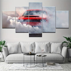 5pcs Racing Canvas Painting Wall Art Abstract Modern Art Poster