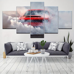 5pcs Racing Canvas Painting Wall Art Abstract Modern Art Poster